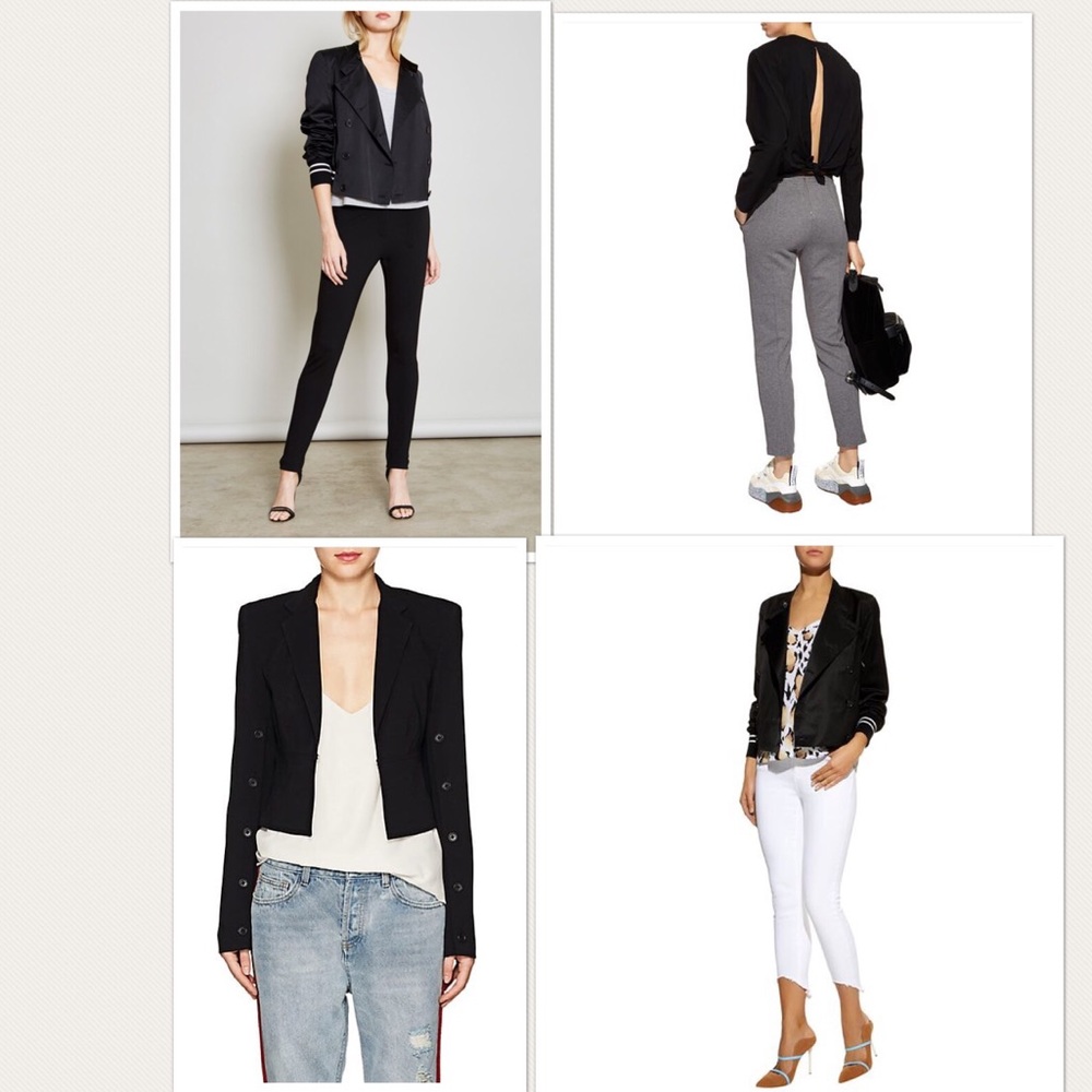 Robert Rodriguez black open back puff sleeve jacket